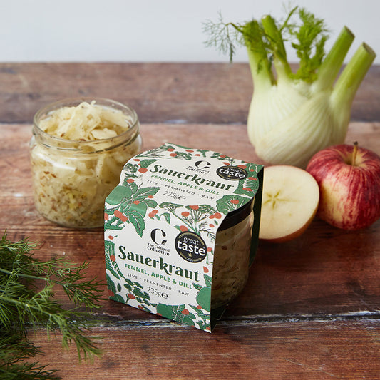 FENNEL, APPLE & DILL SAUERKRAUT (V)