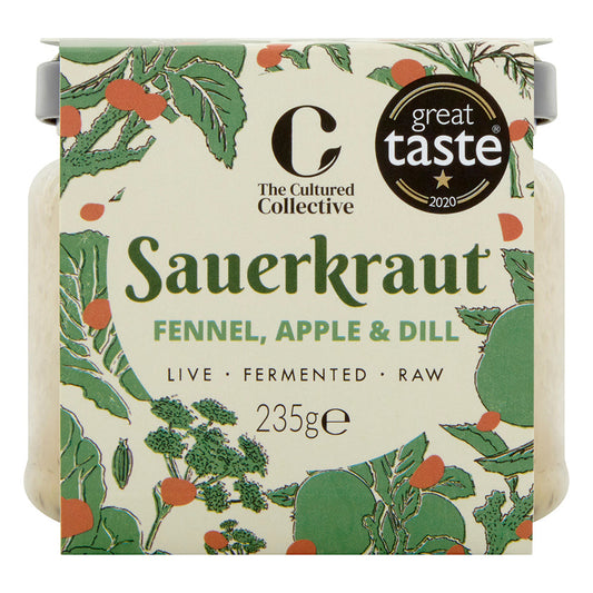 FENNEL, APPLE & DILL SAUERKRAUT (V)