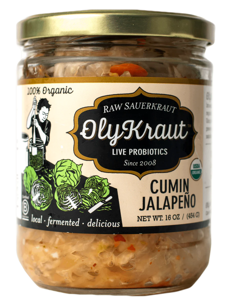 Cumin Jalapeño Sauerkraut